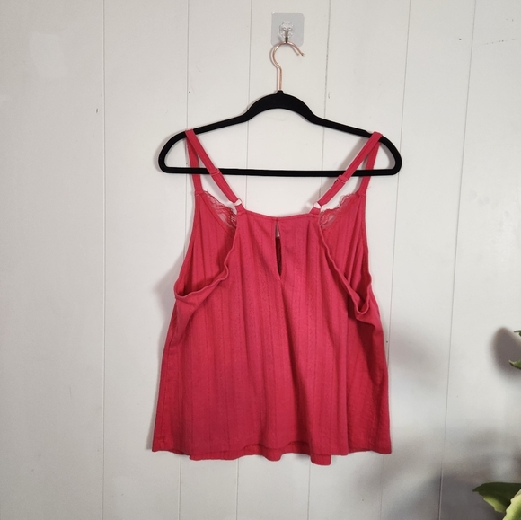 Deesse Addition Elle Pink Lace Tank Top Loungewear Sleepwear PJs Lingerie 1x - Picture 5 of 9